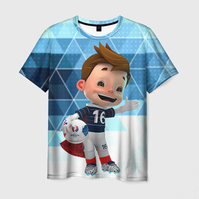 Мужская футболка 3D с принтом Евро 2016 1 в Белгороде, 100% полиэфир | прямой крой, круглый вырез горловины, длина до линии бедер | 
