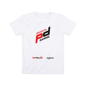 Детская футболка хлопок с принтом Prodota Gaming T-Shirt в Белгороде, 100% хлопок | круглый вырез горловины, полуприлегающий силуэт, длина до линии бедер | dota 2 | pd | pd gaming | prodota | дота 2 | пд