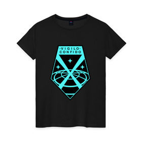 Женская футболка хлопок с принтом X-COM (логотип) в Белгороде, 100% хлопок | прямой крой, круглый вырез горловины, длина до линии бедер, слегка спущенное плечо | alien | ufo | инопланетяне | нло