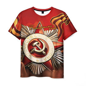 Мужская футболка 3D с принтом Бессмертный полк 1 в Белгороде, 100% полиэфир | прямой крой, круглый вырез горловины, длина до линии бедер | Тематика изображения на принте: 9 мая