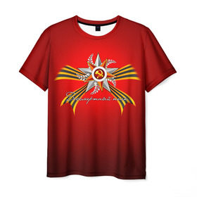 Мужская футболка 3D с принтом Бессмертный полк 2 в Белгороде, 100% полиэфир | прямой крой, круглый вырез горловины, длина до линии бедер | Тематика изображения на принте: 9 мая