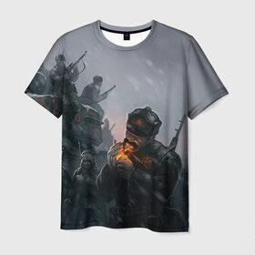 Мужская футболка 3D с принтом Солдаты в Белгороде, 100% полиэфир | прямой крой, круглый вырез горловины, длина до линии бедер | 9 мая | великая отечественная | великая отечественная война | вов | день победы | победа | солдаты