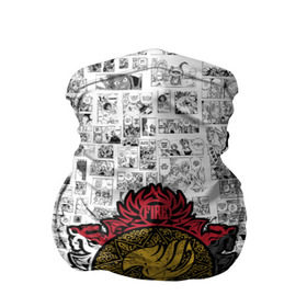 Бандана-труба 3D с принтом Fairy Tail - Fire & Sky & Iron в Белгороде, 100% полиэстер, ткань с особыми свойствами — Activecool | плотность 150‒180 г/м2; хорошо тянется, но сохраняет форму | Тематика изображения на принте: fairy | tail | грей | лого | логотип | люси | нацу | эрза