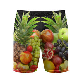 Мужские шорты 3D спортивные с принтом Фрукты в Белгороде,  |  | ананас | апельсин | арбуз | банан | виноград | гранат | груша | клубника | фрукты | яблоко | ягоды