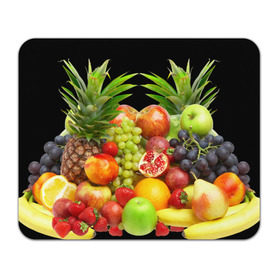 Коврик прямоугольный с принтом Фрукты в Белгороде, натуральный каучук | размер 230 х 185 мм; запечатка лицевой стороны | ананас | апельсин | арбуз | банан | виноград | гранат | груша | клубника | фрукты | яблоко | ягоды