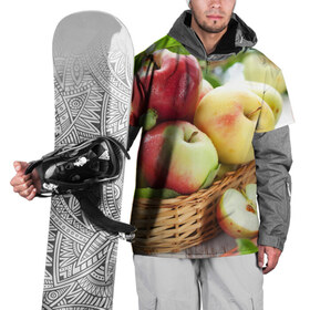 Накидка на куртку 3D с принтом Яблоки в Белгороде, 100% полиэстер |  | Тематика изображения на принте: корзина | красные | яблоки