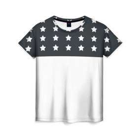 Женская футболка 3D с принтом Stars в Белгороде, 100% полиэфир ( синтетическое хлопкоподобное полотно) | прямой крой, круглый вырез горловины, длина до линии бедер | one | pilots | twenty | звезда | звезды
