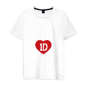 Мужская футболка хлопок с принтом One Direction в Белгороде, 100% хлопок | прямой крой, круглый вырез горловины, длина до линии бедер, слегка спущенное плечо. | ван дирекшен | зейн малик | лиам пейн | луи томлинсон | найл хоран