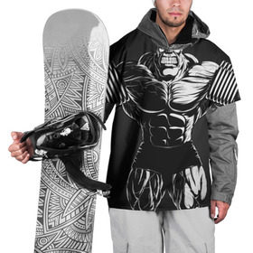 Накидка на куртку 3D с принтом bodybuilder в Белгороде, 100% полиэстер |  | Тематика изображения на принте: 