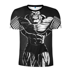 Мужская футболка 3D спортивная с принтом bodybuilder в Белгороде, 100% полиэстер с улучшенными характеристиками | приталенный силуэт, круглая горловина, широкие плечи, сужается к линии бедра | Тематика изображения на принте: 
