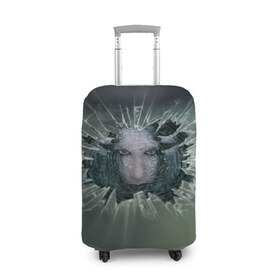 Чехол для чемодана 3D с принтом Мэрилин Мэнсон в Белгороде, 86% полиэфир, 14% спандекс | двустороннее нанесение принта, прорези для ручек и колес | marilyn manson мэрилин мэнсон | музыка | рок | шок рокер