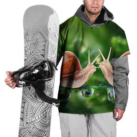 Накидка на куртку 3D с принтом Улитки в Белгороде, 100% полиэстер |  | Тематика изображения на принте: зеленая | любовь | природа | улитка