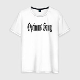 Мужская футболка хлопок с принтом Optimus Gang в Белгороде, 100% хлопок | прямой крой, круглый вырез горловины, длина до линии бедер, слегка спущенное плечо. | og | optimus gang | оптимус генг