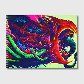 Альбом для рисования с принтом Hyper beast в Белгороде, 100% бумага
 | матовая бумага, плотность 200 мг. | counter strike | cs | game | go | hyper beast | игры