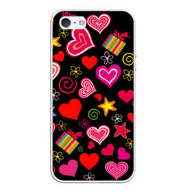 Чехол силиконовый для Телефон Apple iPhone 5/5S с принтом Любовь в Белгороде, Силикон | Область печати: задняя сторона чехла, без боковых панелей | love is | любовь | подарки | сердца