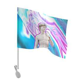 Флаг для автомобиля с принтом Статуя Давида в Белгороде, 100% полиэстер | Размер: 30*21 см | hipster | swag | давид | искусство | свег | свэг | статуя давида | хипстер | хисптеры