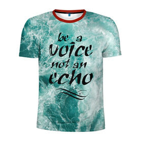 Мужская футболка 3D спортивная с принтом Цитата в Белгороде, 100% полиэстер с улучшенными характеристиками | приталенный силуэт, круглая горловина, широкие плечи, сужается к линии бедра | hipster | swag | вода | свег | свэг | хипстер | хисптеры | цитата