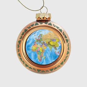 Стеклянный ёлочный шар с принтом Карта в Белгороде, Стекло | Диаметр: 80 мм | Тематика изображения на принте: map | world | глобус | мир | россия