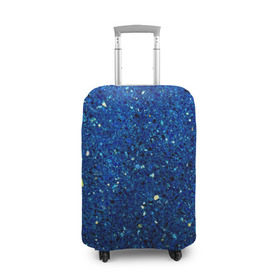 Чехол для чемодана 3D с принтом Blue mirror в Белгороде, 86% полиэфир, 14% спандекс | двустороннее нанесение принта, прорези для ручек и колес | green | абстракции | гранж | мозаика | стекло | текстуры