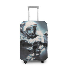 Чехол для чемодана 3D с принтом Гагарин 5 в Белгороде, 86% полиэфир, 14% спандекс | двустороннее нанесение принта, прорези для ручек и колес | 12 апреля | гагарин | день космонавтики | космонавт | космонавтика | космос | юра | юрий