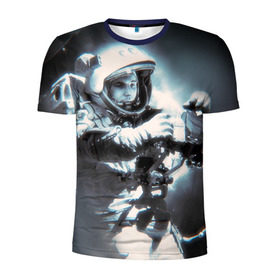 Мужская футболка 3D спортивная с принтом Гагарин 5 в Белгороде, 100% полиэстер с улучшенными характеристиками | приталенный силуэт, круглая горловина, широкие плечи, сужается к линии бедра | 12 апреля | гагарин | день космонавтики | космонавт | космонавтика | космос | юра | юрий