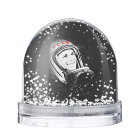 Снежный шар с принтом Гагарин 6 в Белгороде, Пластик | Изображение внутри шара печатается на глянцевой фотобумаге с двух сторон | 12 апреля | гагарин | день космонавтики | космонавт | космонавтика | космос | юра | юрий