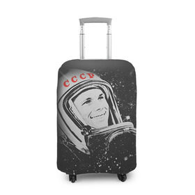 Чехол для чемодана 3D с принтом Гагарин 6 в Белгороде, 86% полиэфир, 14% спандекс | двустороннее нанесение принта, прорези для ручек и колес | 12 апреля | гагарин | день космонавтики | космонавт | космонавтика | космос | юра | юрий