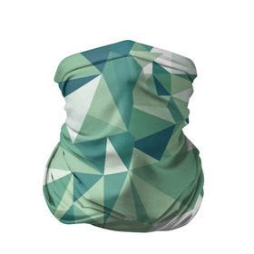 Бандана-труба 3D с принтом Зеленые полигоны в Белгороде, 100% полиэстер, ткань с особыми свойствами — Activecool | плотность 150‒180 г/м2; хорошо тянется, но сохраняет форму | линии | полигоны | ромбы | текстуры