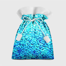 Подарочный 3D мешок с принтом Вода в Белгороде, 100% полиэстер | Размер: 29*39 см | blue | арт | вода | волны | новые | прикольные | текстуры