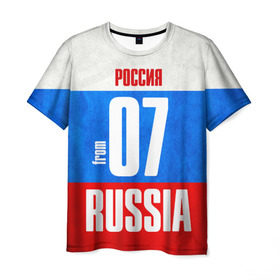Мужская футболка 3D с принтом Russia (from 07) в Белгороде, 100% полиэфир | прямой крой, круглый вырез горловины, длина до линии бедер | 