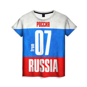 Женская футболка 3D с принтом Russia (from 07) в Белгороде, 100% полиэфир ( синтетическое хлопкоподобное полотно) | прямой крой, круглый вырез горловины, длина до линии бедер | 