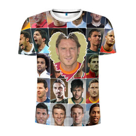 Мужская футболка 3D спортивная с принтом Франческо Тотти - лучший в Белгороде, 100% полиэстер с улучшенными характеристиками | приталенный силуэт, круглая горловина, широкие плечи, сужается к линии бедра | francesco totti | лучший футболист | любимый игрок | сердце | франческо тотти | футбол | я люблю