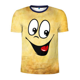 Мужская футболка 3D спортивная с принтом Заразительная улыбка в Белгороде, 100% полиэстер с улучшенными характеристиками | приталенный силуэт, круглая горловина, широкие плечи, сужается к линии бедра | веселье | заразительная улыбка | мордочка | позитив | прикол | рожица | смайл | смех | улыбка | умора | хорошее настроение | юмор
