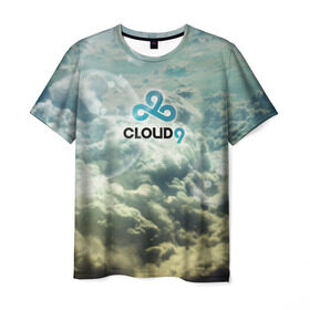 Мужская футболка 3D с принтом Cloud 9 в Белгороде, 100% полиэфир | прямой крой, круглый вырез горловины, длина до линии бедер | cloud 9 | counter | csgo | strike | team