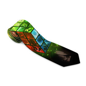 Галстук 3D с принтом Рубик в Белгороде, 100% полиэстер | Длина 148 см; Плотность 150-180 г/м2 | Тематика изображения на принте: dota | dota 2 | rubick | дота | дотан | раки