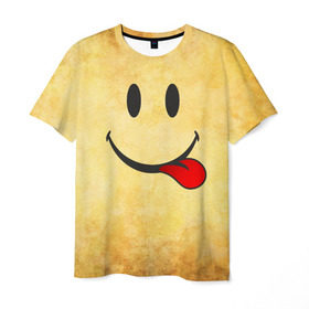 Мужская футболка 3D с принтом Мы на позитиве (R) в Белгороде, 100% полиэфир | прямой крой, круглый вырез горловины, длина до линии бедер | парная | позитив | рожица | смайл | улыбка | язык