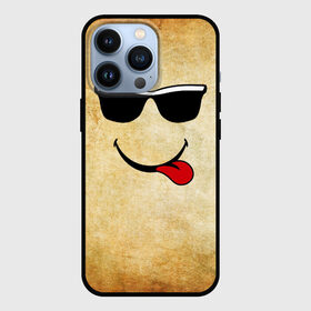 Чехол для iPhone 13 Pro с принтом Смайл в очках (L) в Белгороде,  |  | веселье | мордочка | очки | парная | позитив | прикол | рожица | смайл | смайл в очках | смех | улыбка | умора | хорошее настроение | юмор | язык