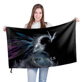 Флаг 3D с принтом Dark Souls 2 в Белгороде, 100% полиэстер | плотность ткани — 95 г/м2, размер — 67 х 109 см. Принт наносится с одной стороны | dark souls | praise the sun | you died | дарк соулс | темные души