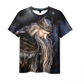 Мужская футболка 3D с принтом Dark Souls 3 в Белгороде, 100% полиэфир | прямой крой, круглый вырез горловины, длина до линии бедер | dark souls | praise the sun | you died | дарк соулс