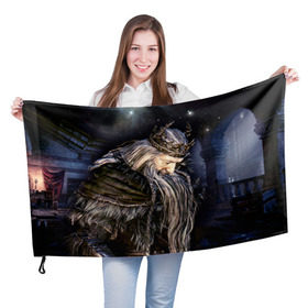 Флаг 3D с принтом Dark Souls 3 в Белгороде, 100% полиэстер | плотность ткани — 95 г/м2, размер — 67 х 109 см. Принт наносится с одной стороны | dark souls | praise the sun | you died | дарк соулс