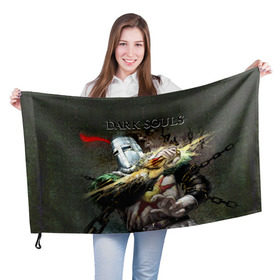 Флаг 3D с принтом Dark Souls 5 в Белгороде, 100% полиэстер | плотность ткани — 95 г/м2, размер — 67 х 109 см. Принт наносится с одной стороны | dark souls | praise the sun | you died | дарк соулс