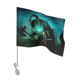 Флаг для автомобиля с принтом Dark Souls 8 в Белгороде, 100% полиэстер | Размер: 30*21 см | dark souls | praise the sun | you died | дарк соулс | темные души