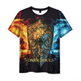 Мужская футболка 3D с принтом Dark Souls 11 в Белгороде, 100% полиэфир | прямой крой, круглый вырез горловины, длина до линии бедер | dark souls | praise the sun | you died | дарк соулс
