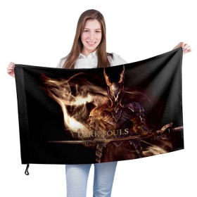 Флаг 3D с принтом Dark Souls 16 в Белгороде, 100% полиэстер | плотность ткани — 95 г/м2, размер — 67 х 109 см. Принт наносится с одной стороны | dark souls | praise the sun | you died | дарк соулс