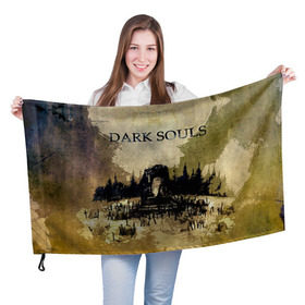Флаг 3D с принтом Dark Souls 19 в Белгороде, 100% полиэстер | плотность ткани — 95 г/м2, размер — 67 х 109 см. Принт наносится с одной стороны | dark souls