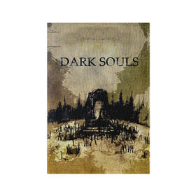 Обложка для паспорта матовая кожа с принтом Dark Souls 19 в Белгороде, натуральная матовая кожа | размер 19,3 х 13,7 см; прозрачные пластиковые крепления | dark souls