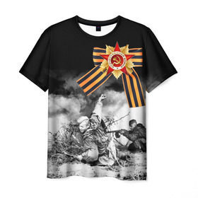 Мужская футболка 3D с принтом 9 мая 14 в Белгороде, 100% полиэфир | прямой крой, круглый вырез горловины, длина до линии бедер | великая отечественная | ветераны | война | день победы | память | победа | россия | ссср
