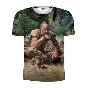 Мужская футболка 3D спортивная с принтом Far Cry в Белгороде, 100% полиэстер с улучшенными характеристиками | приталенный силуэт, круглая горловина, широкие плечи, сужается к линии бедра | Тематика изображения на принте: farcry | игра | фаркрай