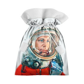 Подарочный 3D мешок с принтом Гагарин в Белгороде, 100% полиэстер | Размер: 29*39 см | Тематика изображения на принте: space | гагарин | космос | россия