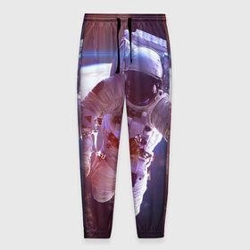 Мужские брюки 3D с принтом Космонавт в Белгороде, 100% полиэстер | манжеты по низу, эластичный пояс регулируется шнурком, по бокам два кармана без застежек, внутренняя часть кармана из мелкой сетки | галактика | звезды | земля | космонавт | космос